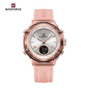 Naviforce Analog Ladies Silicone Strap - Pink NF7109