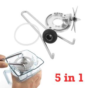 SILVER CREST 5  In 1 Blender Replacement Kit With Blade Drive, Gasket Rubber &  Coupling Ring - Spare Part - Silver/Black