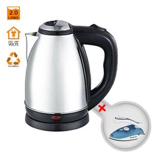 Scarlett Electric Kettle - 2 Litres - Silver/Black + Steam Iron