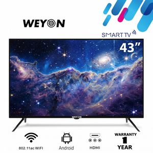 WEYON Smart TV 43, Android 14.0, Frameless+ 1 year warranty - Black