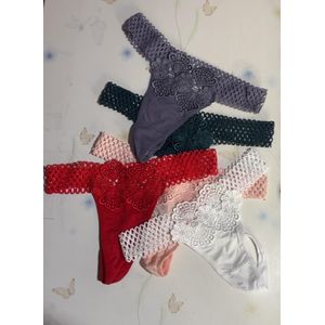 Lace beautiful Panties-Set - 6 Pieces - Multicolour