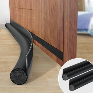 2-Piece Door Seals for Thermal Insulation, Sound Insulation-Black