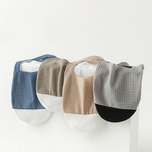 GALUIN 5 PCS Men's Invisible Socks, Cotton Sole, Odor-Resistant, Sweat-Absorbent, Anti-Slip-Off Socks