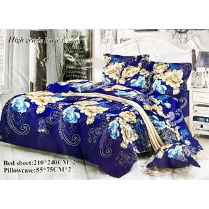 Quality Luxury 4-Piece Bedsheet Set with 2 Pillow Cases- Multicolour