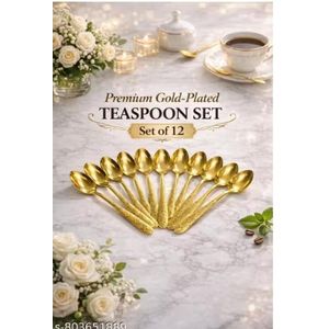AD 12pcs Stainless Steel Cutlery Set - Gold