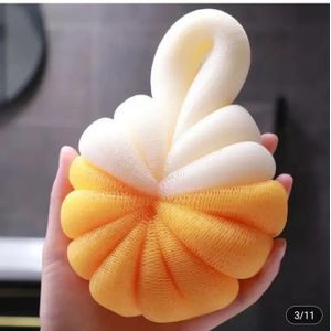 AD Large Pumkin Ball Bathing Sponge Loofah - Yellow/Orange