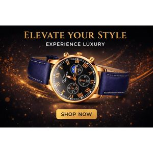 GENEVA Men's Classy Watch - Navy Blue