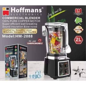 Hoffmans  High Power Multi-Speed Heavy Duty Soundproof Commercial HM-2088 2L Blender - Silver/Black