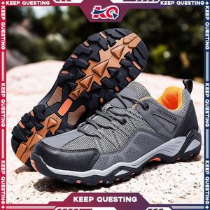 ASHION KQ Big Size 39-48 Outdoor Fashion Sneakers for Men, Breathable Mesh Hiking Walking Shoes, Non‑Slip Wear‑Resistant All‑Terrain Trekking Shoes