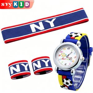 STY Children's Watch & Headband wristband Set Kids Wristwatch Quartz Watch Set with hair band & Wristbands