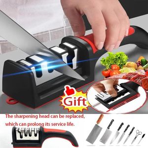 4 in 1 Segment Knife Sharpener Kitchen Multifunctional Handheld Fast Sharpening Stone  Knife Kitchen Supplies