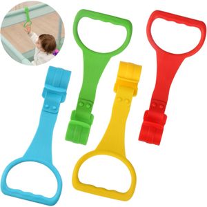 Mouniubull 4 Pcs Baby Crib Pull Rings, Colorful Baby Playpen Ring Crib Pull up Rings Bed Stand Up Rings Walking Assistant Walker Crib Hanging Rings for Kids Walking Training Tool