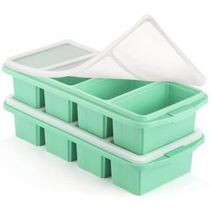 Silicon  Ice Cube & Food Storage Tray with Cover