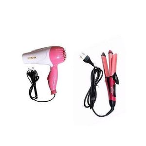 Nova Smart Hair Dryer & Straightener - Pink/Black