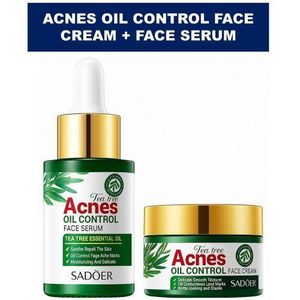 SADOER  Tea Tree Acnes Oil Control Face Cream + Face Serum