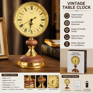 VAR Roman Numeral Table Clock
