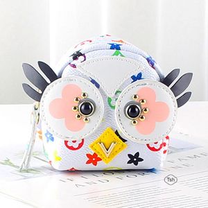 Cute Owl Small Bag Women PU Leather Coin Purses Fashion Jelly Handbag Girls  Coin Card Holder For Kids Purses Keychain