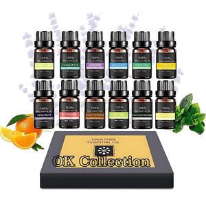 Essential Aromatherapy Fragrance Oils for Diffusers - 10ml x12pcs