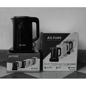 AILYONS Premium Cordless Electric Kettle - 1.8-2L - Black