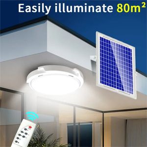 100W LED solar ceiling light, outdoor lighting, suitable for balcony, garden