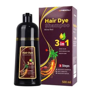 Meidu 3-in-1 Wine Red Hair Dye Shampoo