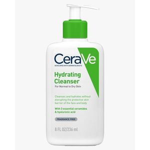 Cerave Hydrating Cleanser For Normal To Dry Skin with Hyaluronic Acid & Ceramides - Fragrance-Free- 236ml