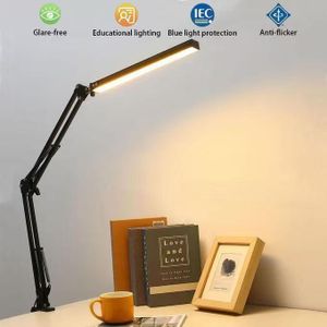 12W LED Foldable Eye Care Desk Lamp With 10 Brightness Level, 3 Lighting Modes Light/Reading Light