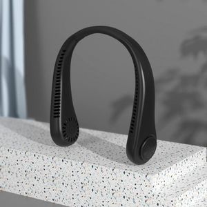 Portable USB Rechargeable Neckfan - Black 