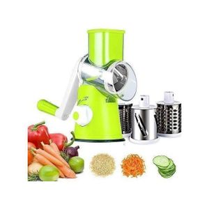 3-in-1 Multifunctional Manual Rotary Vegetable Slicer- Green