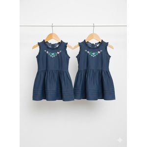 1PC Kids Denim Baby Girl Dress