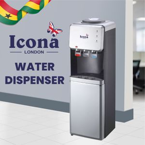 ICONA ILWD-400RLB Water Dispenser With Refrigerator - Titanium Silver + 12 Months Warranty