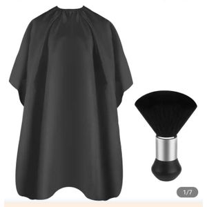 A C R Professional Barber's or Hair Cap Cover + Hair Brush - Black