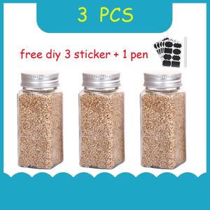 Set of 12Pcs Empty Plastic Spice Jars with Black Cap,Spice Containers for  Storing BBQ Seasoning