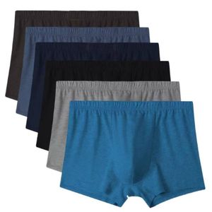Men's  Cotton Boxer Briefs  Loose Breathable Mid-waist cotton Underpants Shorts  4 Assorted Colors Radomly