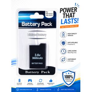 Replacement Battery for Sony PSP 2000 / PSP 3000 – 3.6V 3600mAh Rechargeable Battery Pack