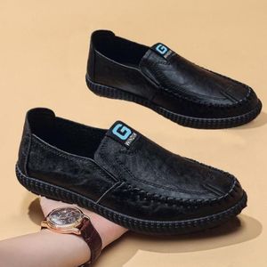 Men's Durable Non slip Leather Shoes Size EU 40-44 Black