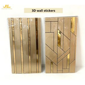 WD  10pc gold 3D wall panels self adhesive 