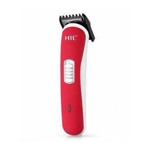 600mAh Rechargeable Cordless Beard and Hair Trimmer with Stainless Steel Blade, Adjustable Cutting Length and 40-Minute Runtime - Red