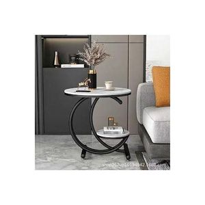 Stylish Bed Side/Center Table-Black/White