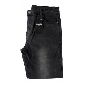 COLIN'S BASIC Men's Regular Fit Faded Black Denim Jeans – Classic 5-Pocket Casual Stretch Pants – Charcoal Black   