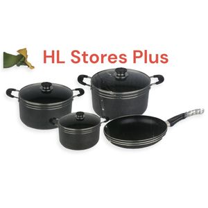 Black cookware set with non stick ceramic coating. Accra, Kitchenware, Cooking  pots, Cooking utensils, Sauce p…