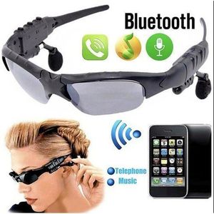 Wireless / Bluetooth Glasses / Sunglasses with Inbuilt Microphone - Black