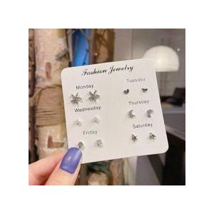 6 Pairs Of Delicate Earrings For Women
