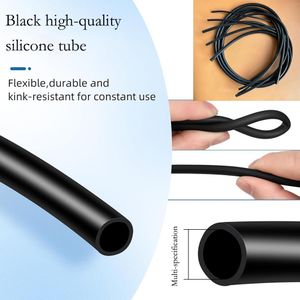 Black silicone tube with a length of three meters, an inner diameter of 4mm and an outer diameter of 6mm, high temperature resistance of 200 degrees/low temperature of minus 60 degrees, suitable for household, outdoor, industrial and other fields