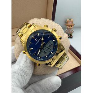 Na Stainless Steel Quartz Wrist Watch - Analog  Gold
