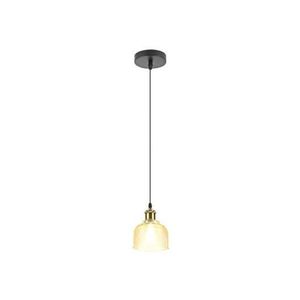 5W LED Glass Chandelier Light - 3-Color Temperature Single-Head Pendant Lamp, (W15 x H20)cm / (W5.9 x H7.9)inch - Amber