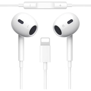 Wired Earphones With Mic For Calls, Music & Online Classes-White