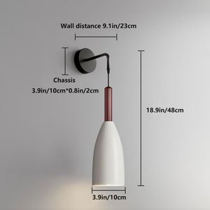 Bedroom bedside wall lamp, adjustable chandelier, living room background wall lamp