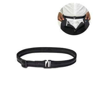 ShebSheb 1 Pc Shirt Stay Belt for Men, Adjustable Elastic Non‑Slip Shirt Holder, Keeps Dress Shirts Tucked All Day, Nylon‑Silicone Waist Band