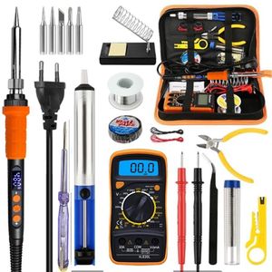 220V 90W Constant Temperature Electric Soldering Iron Kits, Soldering Gun Add Soldering Wire